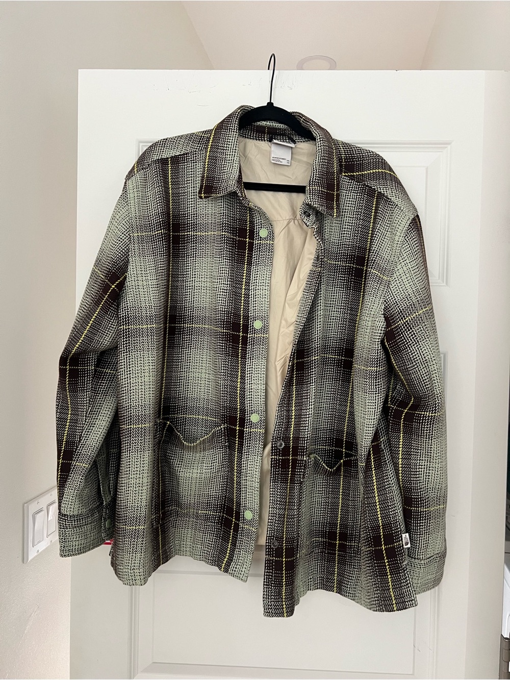 Women’s Plaid Shacket Jacket in Olive and Brown - the north face